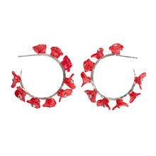 Load image into Gallery viewer, Sarah Murphy Red Hoop Earrings
