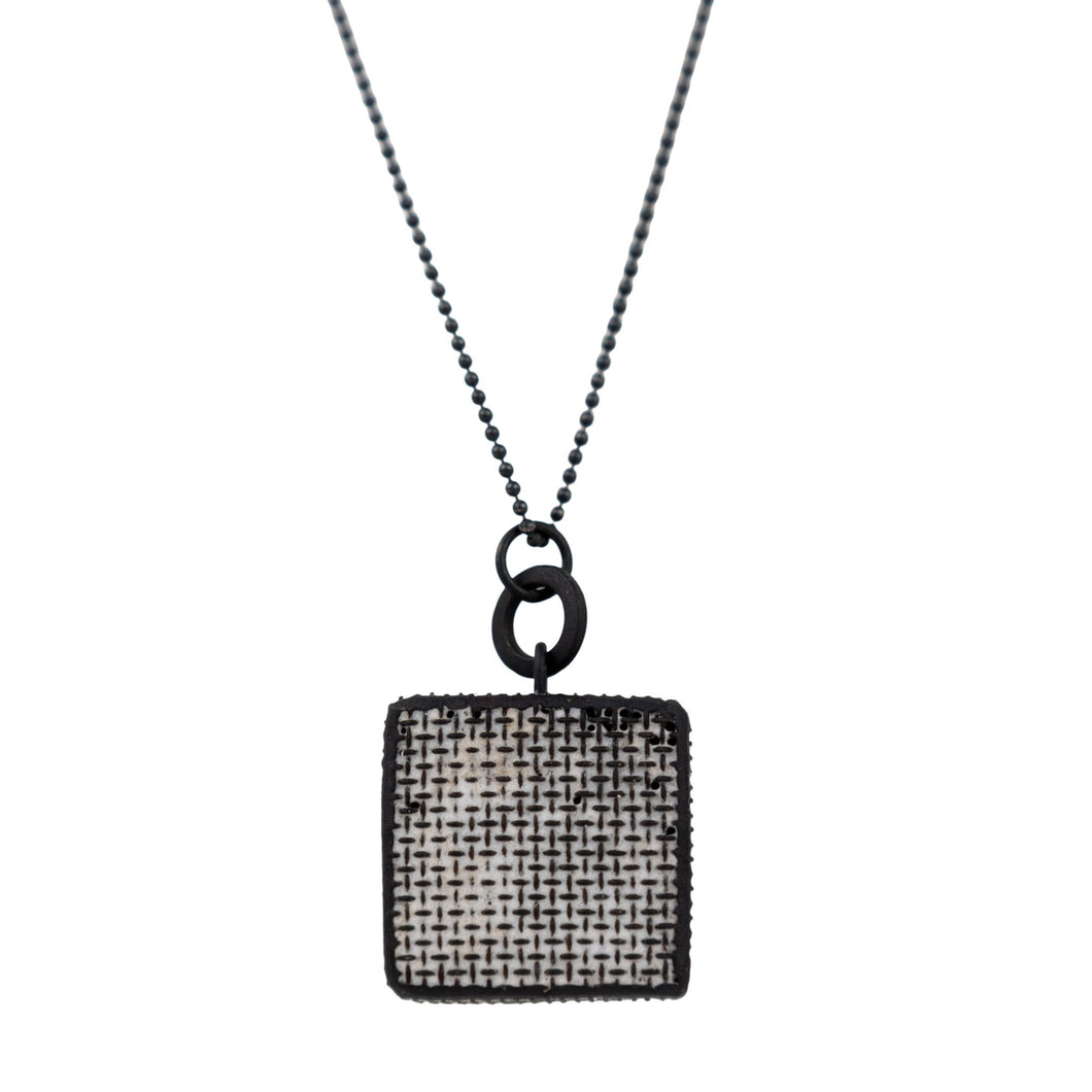 Sandra Salaices Square Pendant Necklace