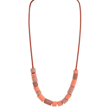 Load image into Gallery viewer, Maia Leppo Red and Brick Tube Necklace
