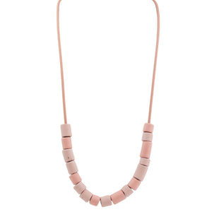 Maia Leppo Monochrome Pink Tube Necklace