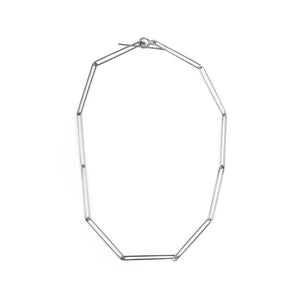 Emily Rogstad Oxidized Sterling Silver Link Collar Necklace
