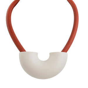 Maia Leppo White Tube Necklace