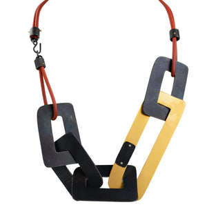 Maia Leppo Squares and Rectangle Necklace