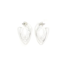 Load image into Gallery viewer, Gillian Preston Glass Open Double Deco Post Drop Earrings

