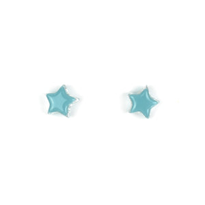Gillian Preston Glass Star Stud Earrings with Sterling Silver Posts