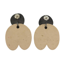 Load image into Gallery viewer, Maia Leppo Beige Large Droop Cloud Earrings

