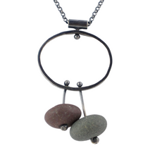 Load image into Gallery viewer, Jennifer Nunnelee Oval with Two Drops Pendant Necklace
