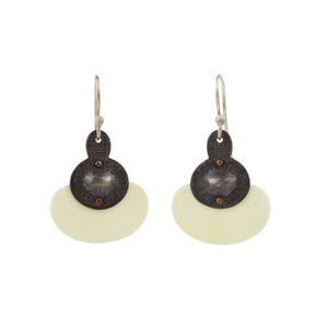 Jesse Bert Oval Drops with Patina Materials Earrings
