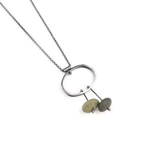 Jennifer Nunnelee Oval with Two Drops Necklace