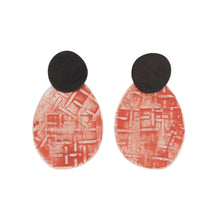 Load image into Gallery viewer, Maia Leppo Red Dash Large Dangle Earrings
