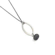 Load image into Gallery viewer, Jennifer Nunnelee Leaf &amp; Stone Drop Necklace
