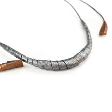 Load image into Gallery viewer, Nicolette Blahusch Pewter/Rust Bolo Wrap Necklace
