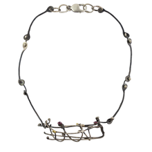 Load image into Gallery viewer, Lori Swartz Cage Necklace with Rubies
