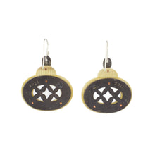 Load image into Gallery viewer, Jesse Bert Large Oval Drops with Holly Earrings
