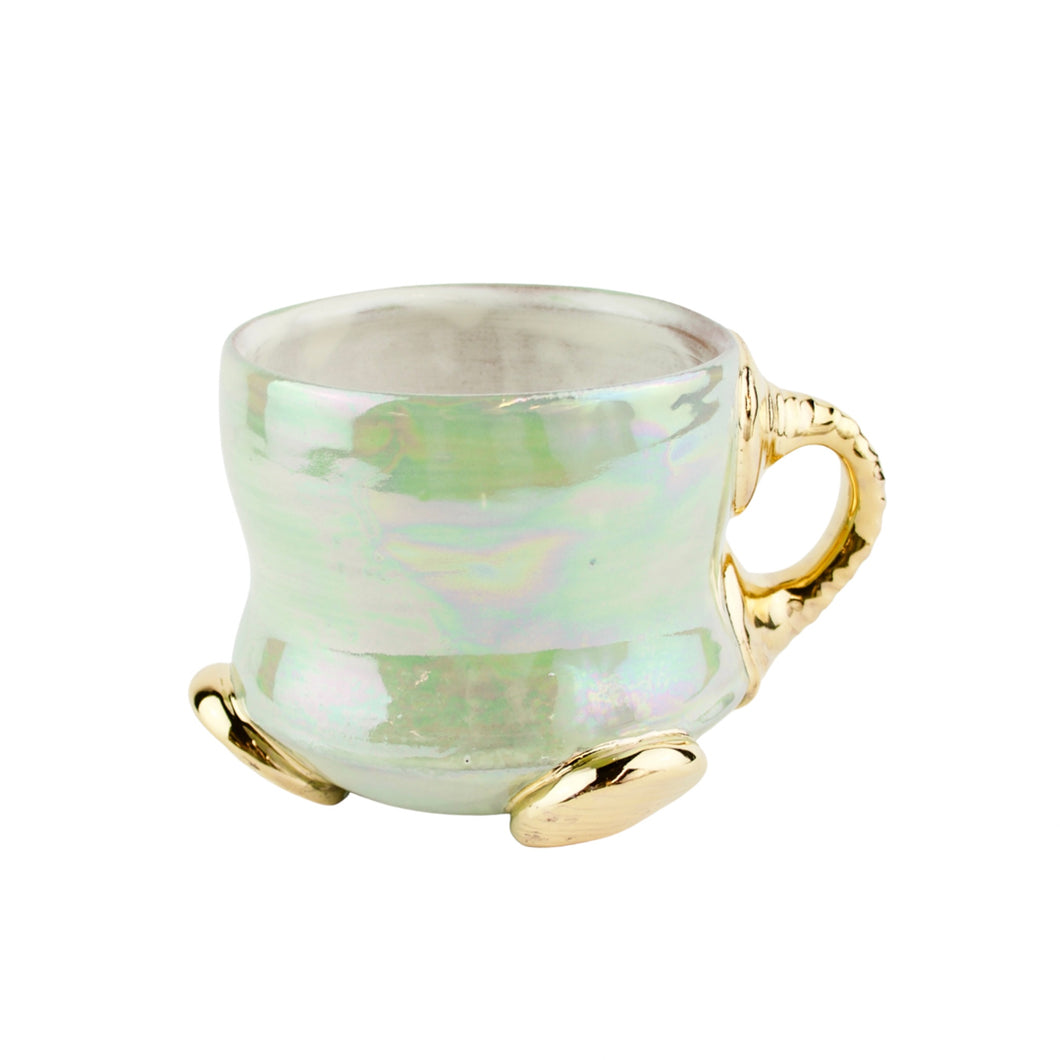 Nathan Bray Light Green Iridescent/Gold Mug