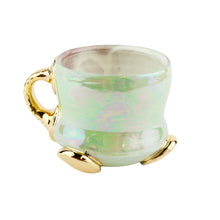 Load image into Gallery viewer, Nathan Bray Light Green Iridescent/Gold Mug
