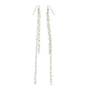 Raissa Bump Long Line Constellation Earrings