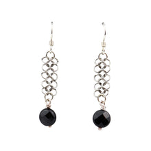 Load image into Gallery viewer, Elaine Unzicker Chainmail and Onyx Earrings
