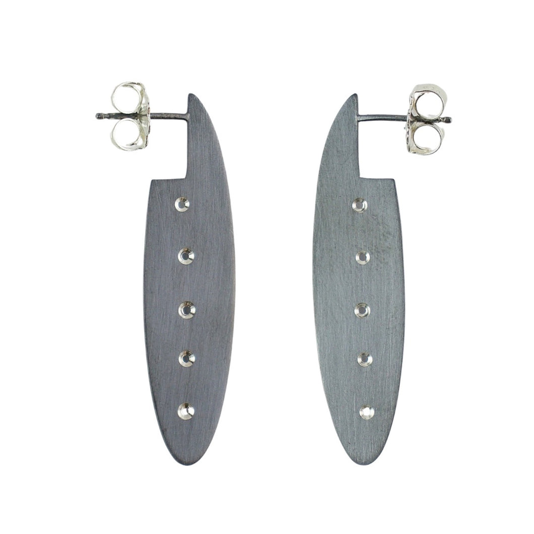 Tegan Wallace Oval Cut-Away Earrings