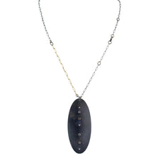 Load image into Gallery viewer, Tegan Wallace Oval Pendant with Gold Accent Chain Necklace
