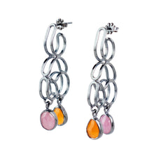Load image into Gallery viewer, Emily Rogstad Pink &amp; Orange Bent Earrings
