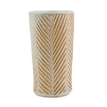 Load image into Gallery viewer, Joy Tanner Carved Stoneware Tumbler
