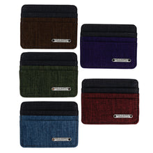 Load image into Gallery viewer, Dominic Giordano Two Tone Fabric Card Holder Wallet
