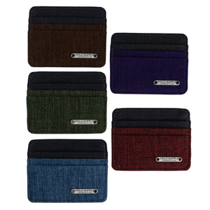 Dominic Giordano Two Tone Fabric Card Holder Wallet