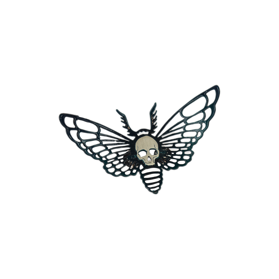 Hosanna Rubio Psychopomp Turquoise Death Head Moth Pin
