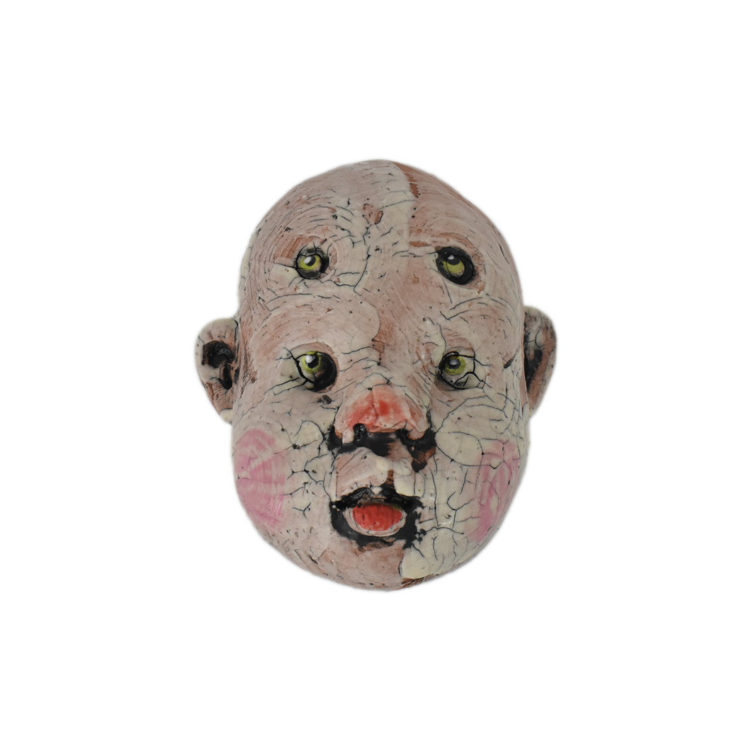 Tom Bartel 4 Eyed Doll Head Wall Sculpture