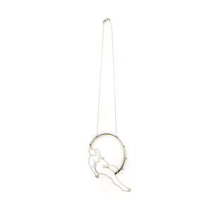 Danielle Attoe Reclined Figure with Extended Leg Large Pendant Necklace