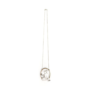 Danielle Attoe Figure Holding Ball small Pendant Necklace