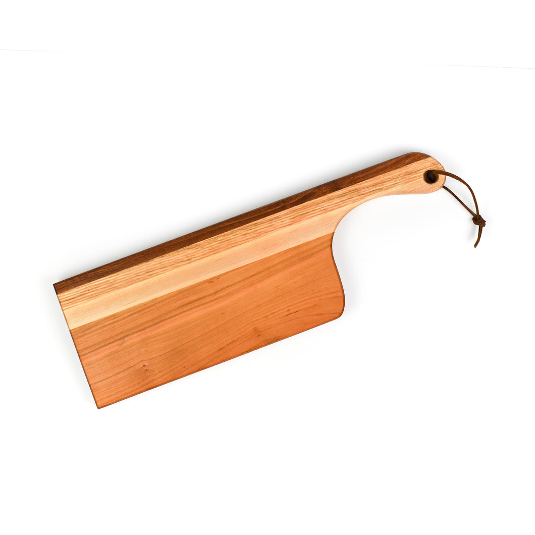 Robert Bishop Red Oak/Birch/Cherry Wood Cutting Board with Handle