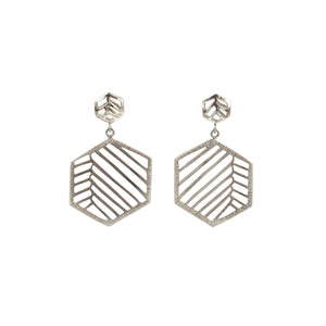 Stacy Rodgers Mea Bright Small & Large Hex Dangle Earrings
