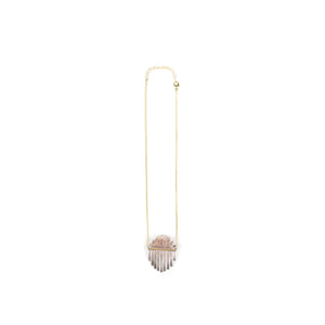 Gillian Preston Kinetic Mini Ellipse Necklace with a Gold Filled Chain