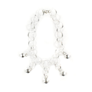 Roxann Slate Ball Drop Glass Necklace