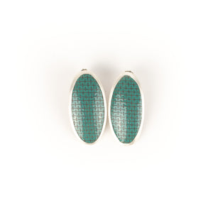 Hosanna Rubio Oval Enamel Earrings