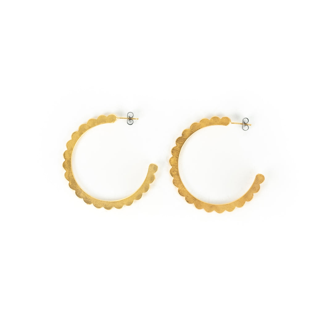 Maia Leppo Small Gold Plated Hoop Earrings