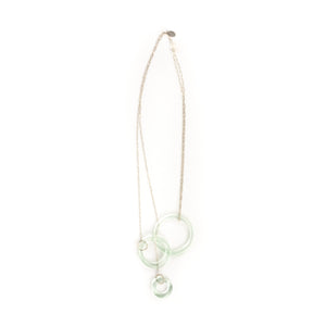 Kathleen Plate Circle Lariat Necklace