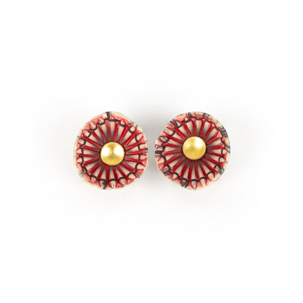 Ford and Forlano Shell Clip-On Earrings