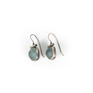 Terri Logan African Blue Glass Earrings