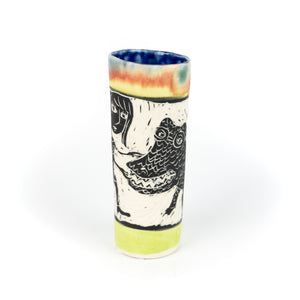 Laura Jean McLaughlin Ceramic Small Vase w/Gator