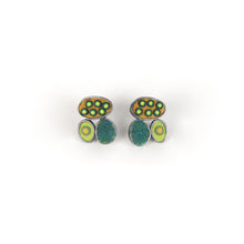 Load image into Gallery viewer, Ford and Forlano Triple Pebble Earrings

