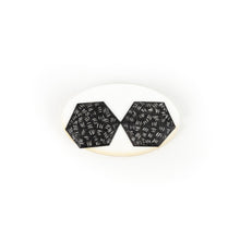 Load image into Gallery viewer, Tanya Crane Hexagon Sgraffito Earrings
